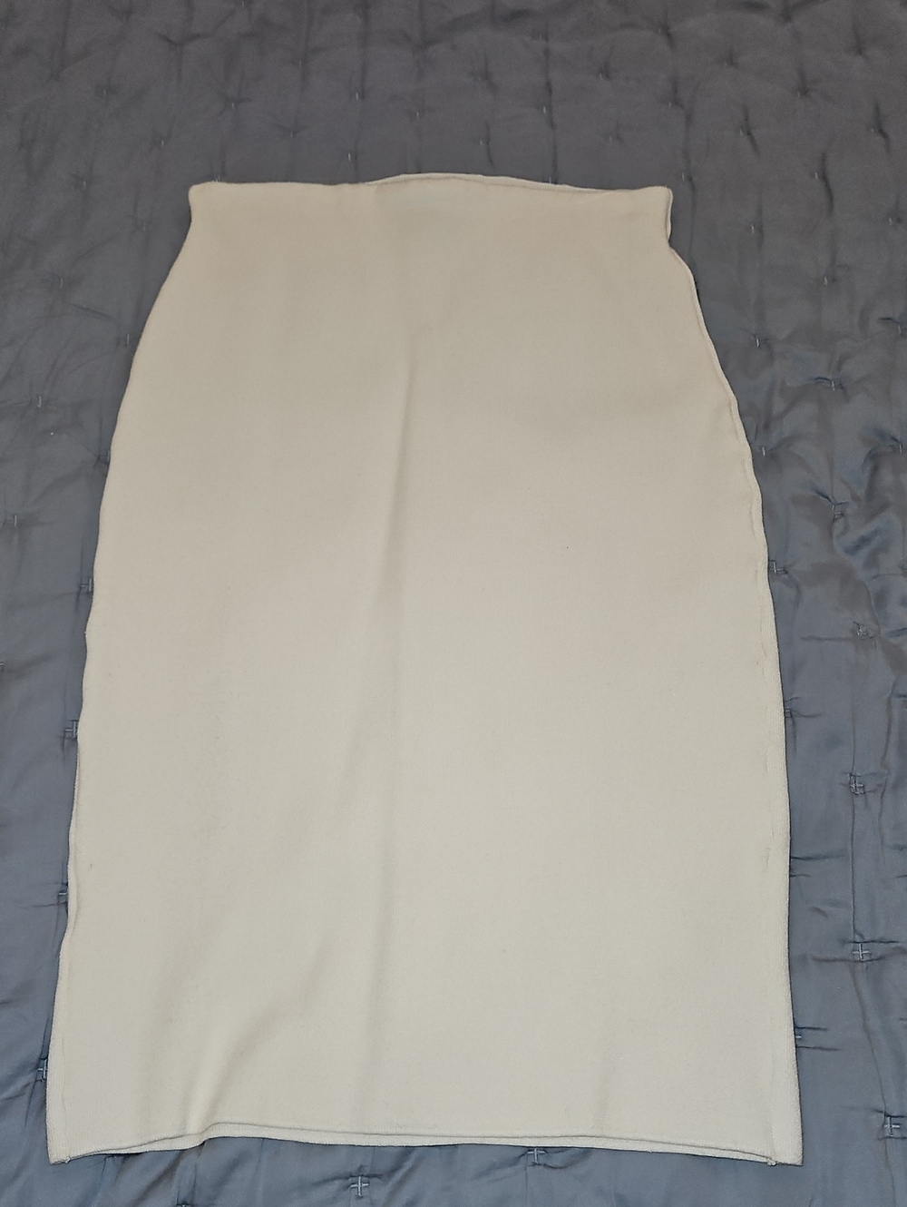 RVN Cream High-Waist Pencil Skirt